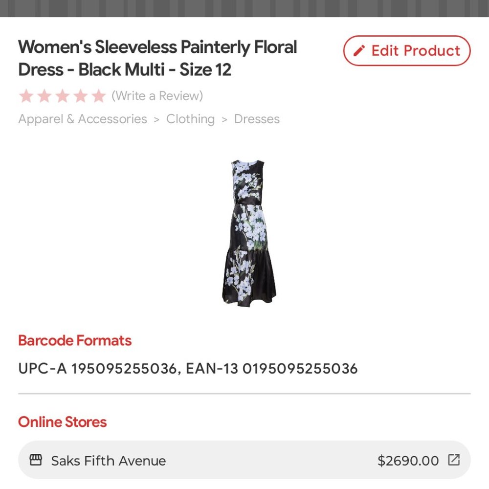 Carolina Herrera floral dress